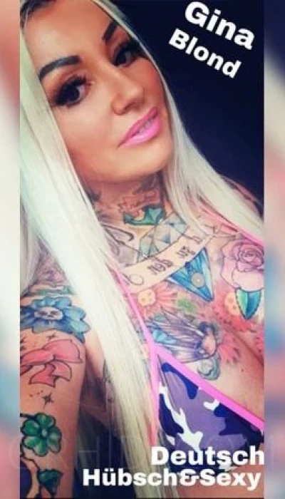 Tattoomodel Gina blond P*rno
