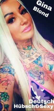 Tattoomodel Gina blond P*rno